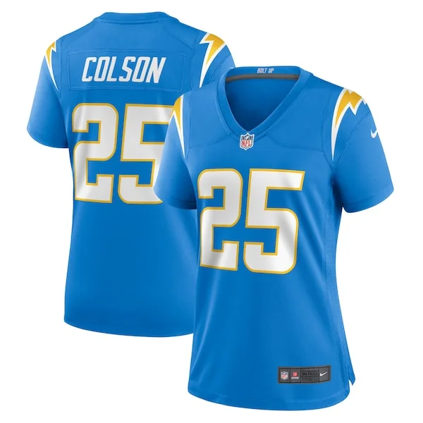 None Junior Colson Game Jersey - Blue | NFL Player Jersey | NFL Footba
