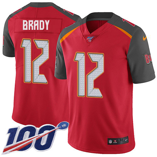NFL T B Buccaneers Tom Brady #12 Red Limited Game Jersey - Premium