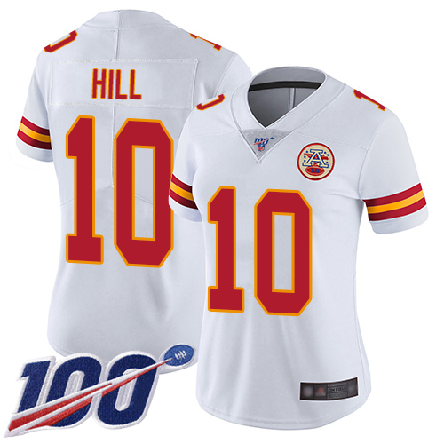 Authentic NFL KC Chiefs #10 Tyreek Hill White Limited Jersey