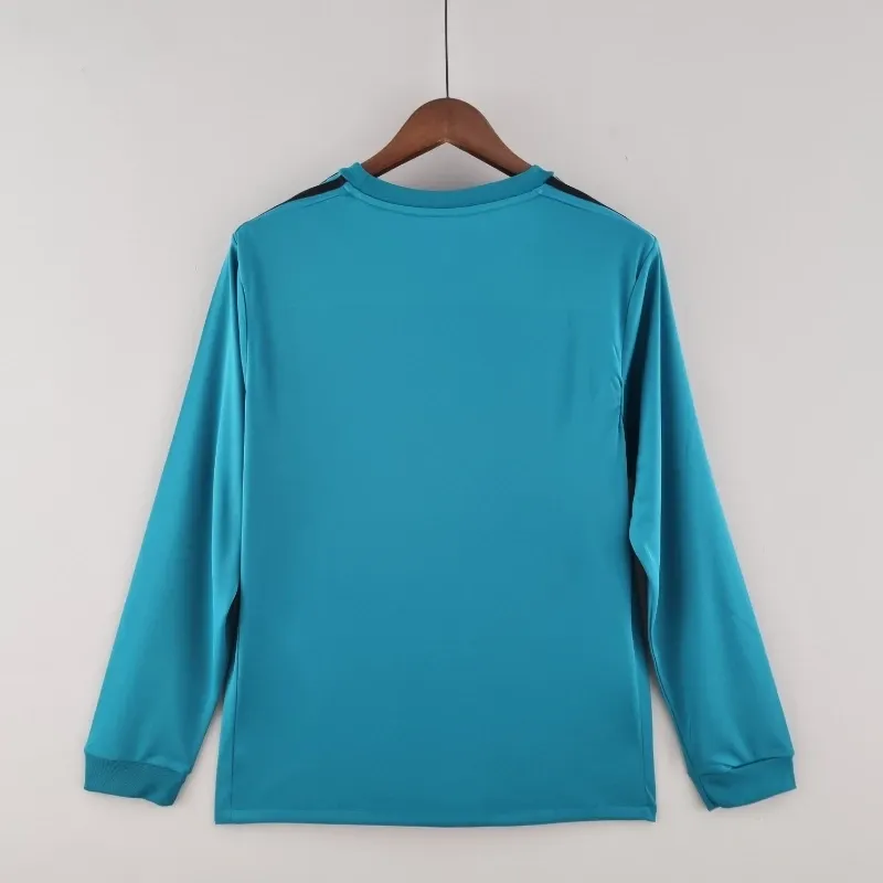 Cheap 2017-2018 Real Madrid Long Sleeve Third retro kit