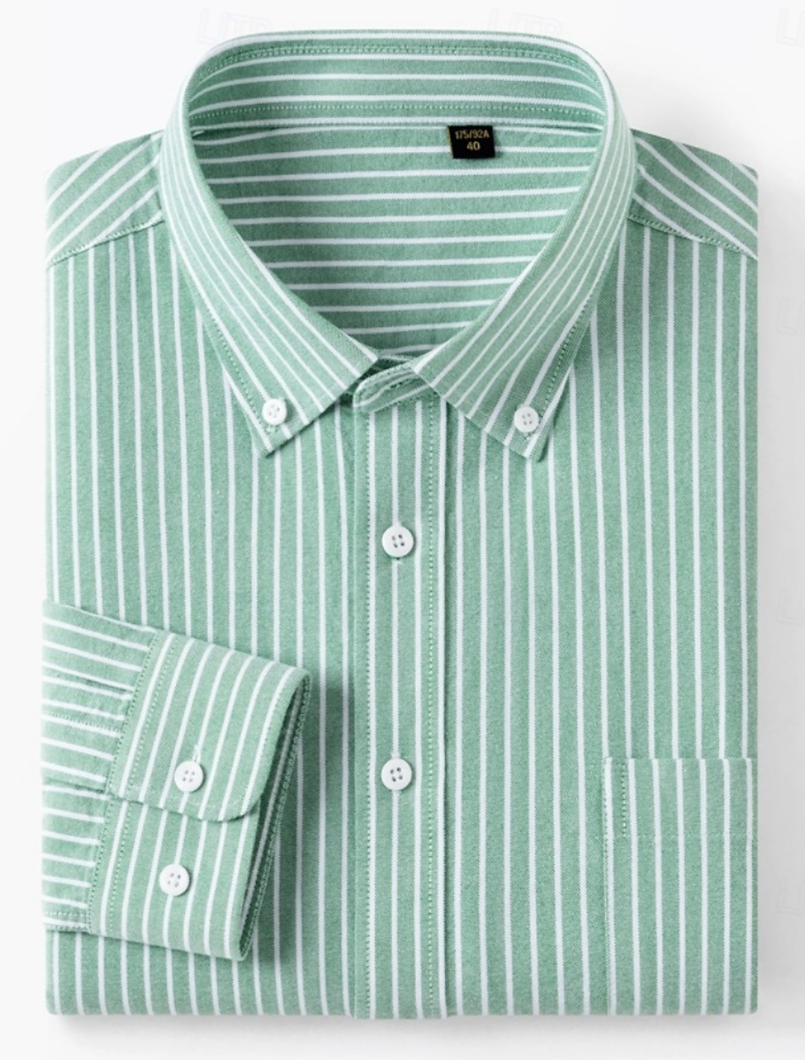 Men's Shirt Dress Shirt Button Down Shirt Oxford Shirt Striped Outdoor Business Blue Light Pink Green Light Sky Blue Long Sleeve Turndown Summer Spring Clothing Apparel Buttons