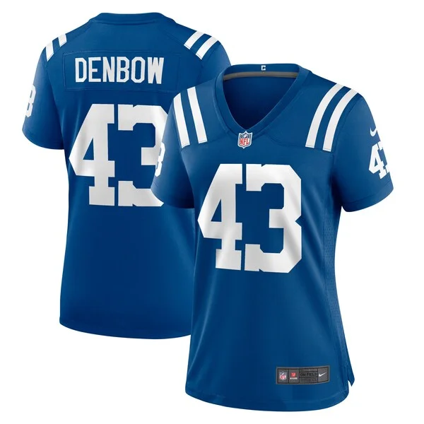 None Trevor Denbow Game Jersey - Royal | NFL Player Jersey | NFL Footb