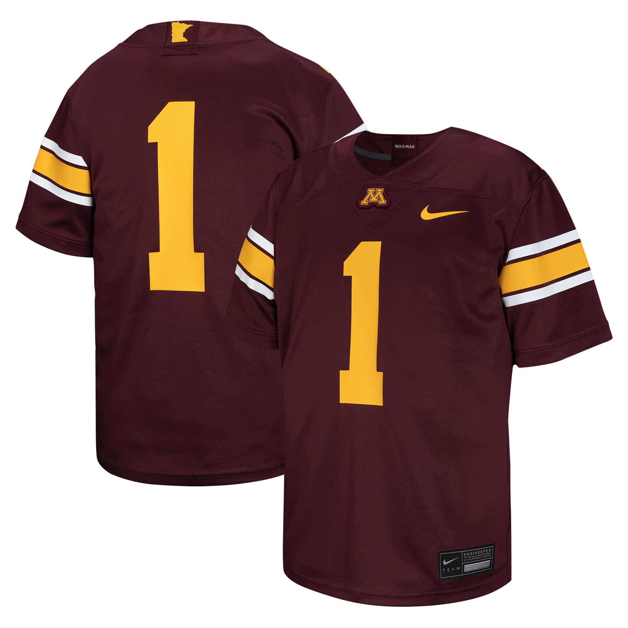 #1 Minnesota Golden Gophers Youth Untouchable 2026 Season Football Jersey - Maroon