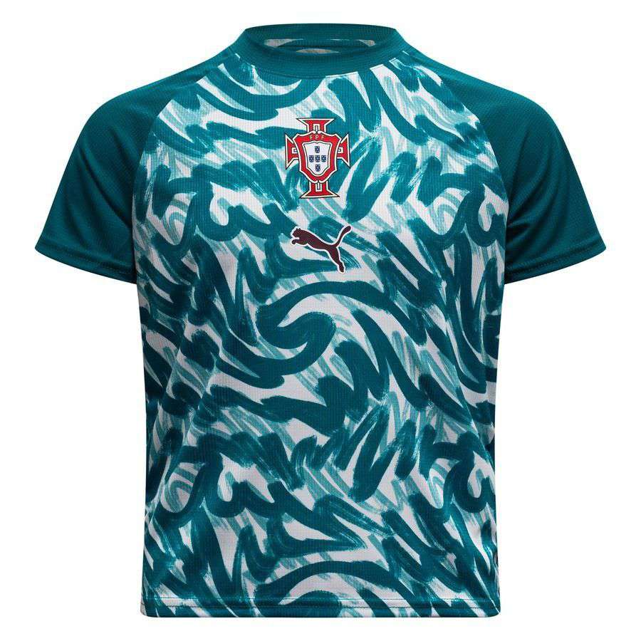 Portugal Training T-Shirt Pre Match World Cup 2026 - Green Lagoon Kids