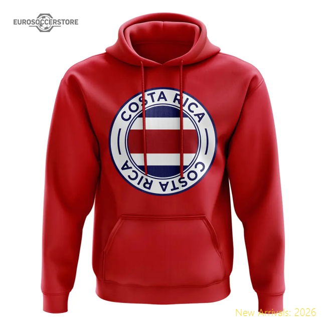Costa Rica Football Badge Hoodie (red) - Premium Collection