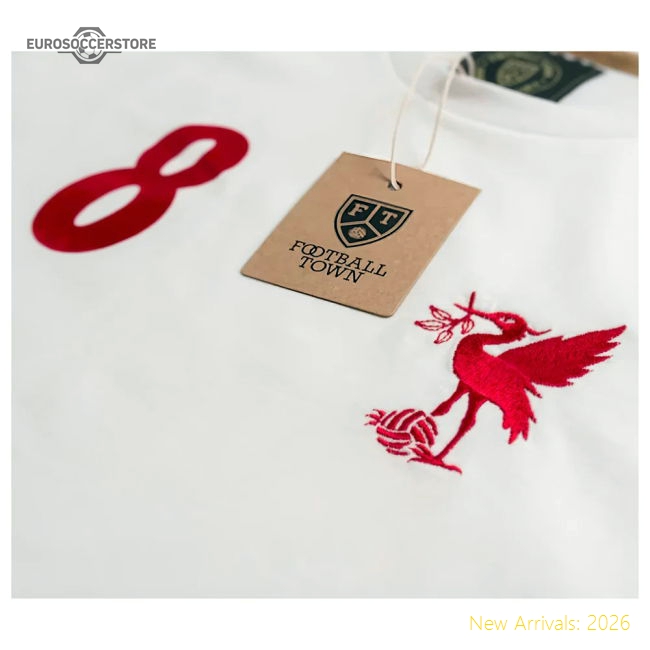Official Top-Grade White 8 Long Sleeves Steven Gerrard The Bird