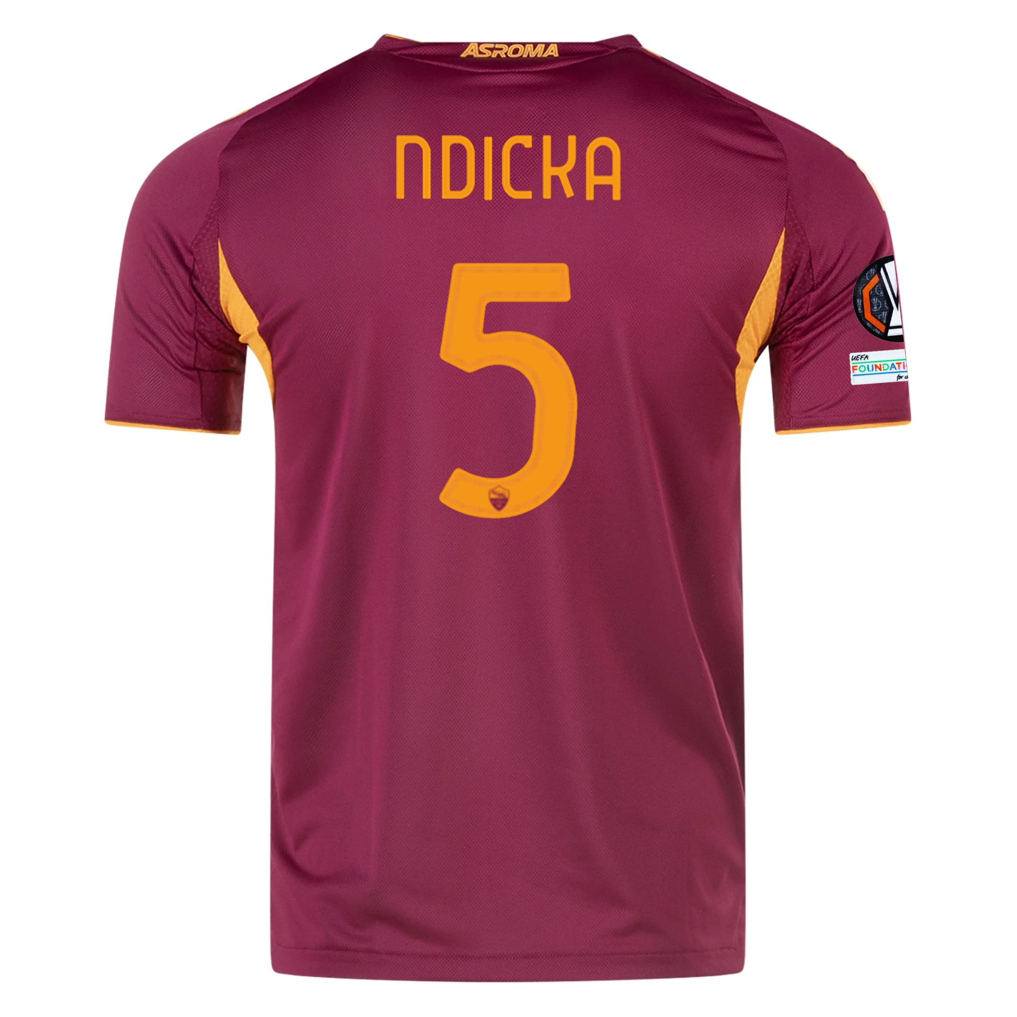 AS Roma Ndicka 2025-2026 UEL Home Jersey – Authentic Shirt