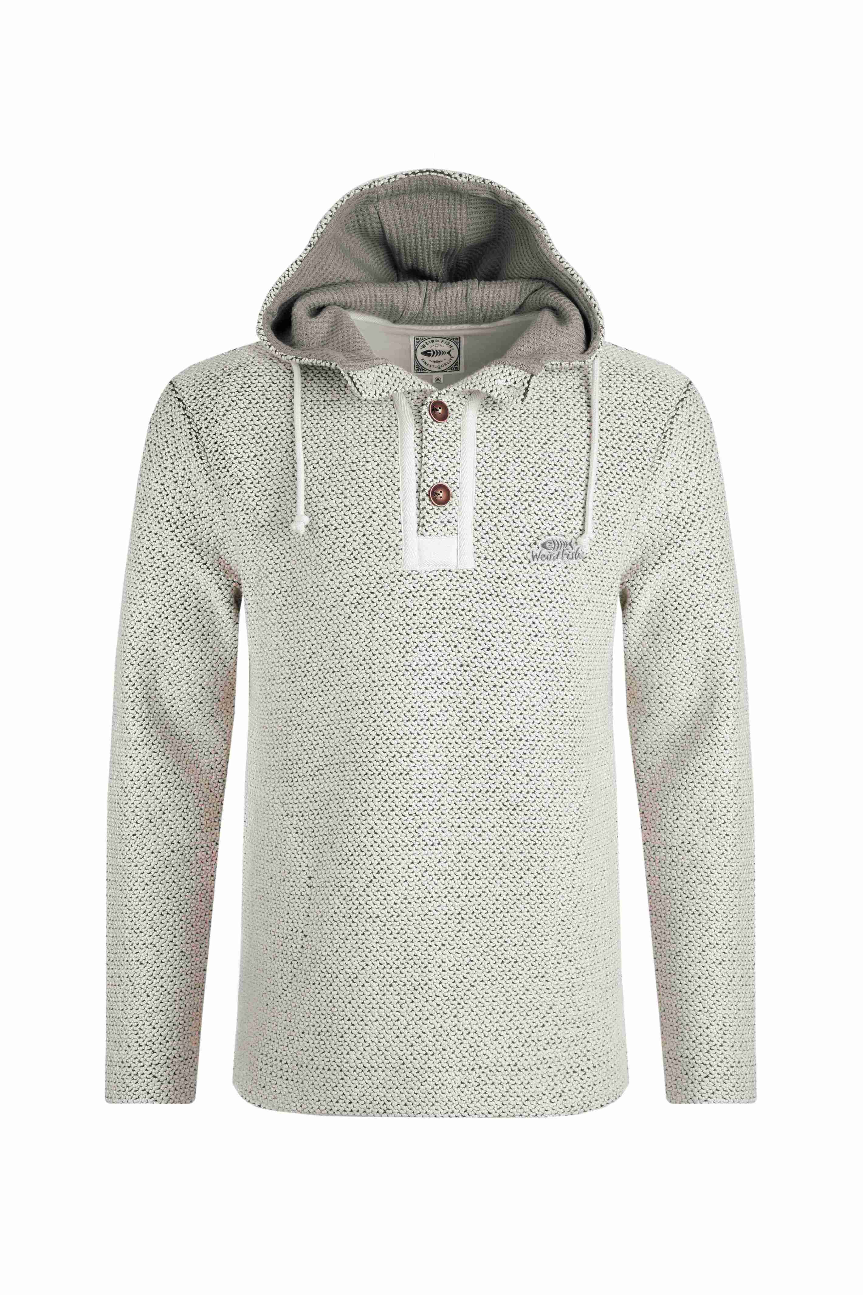 Bakersfield Button Neck Macaroni Hoodie Ecru