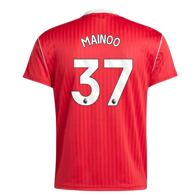 Manchester United 2024-25 Home Football Kit Mainoo Name & Number M S