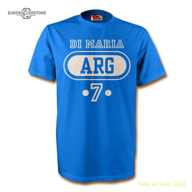 Luxury Angel Di Maria South American Giants Arg T-shirt (sky Blue)