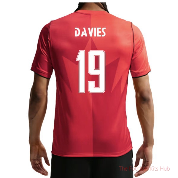 Canada Home Shirt 2026-2027 Davies #19 Football Jersey Match Kit