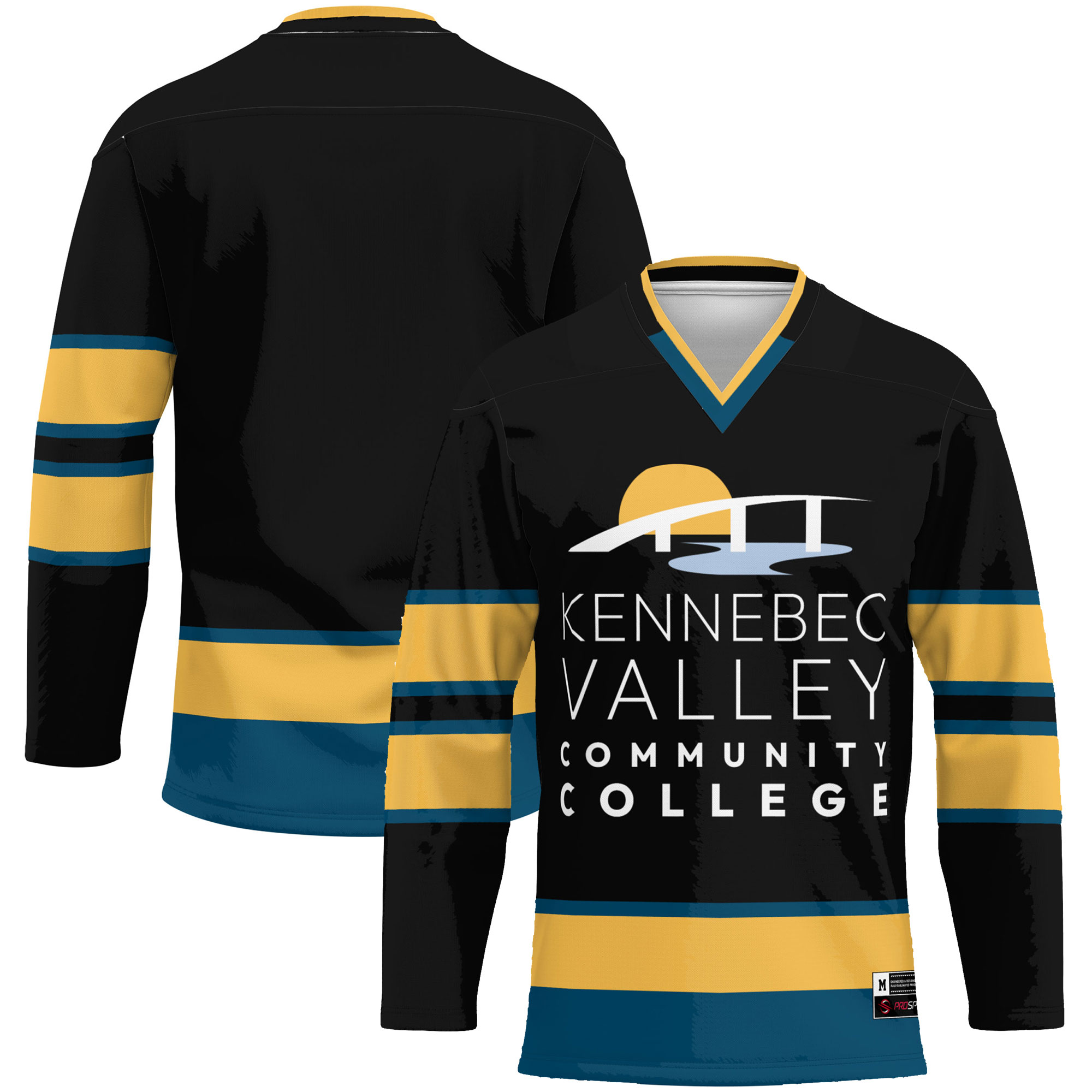 [DDG] Women's Kennebec Valley Community College GameDay Greats Hockey Jersey - Black