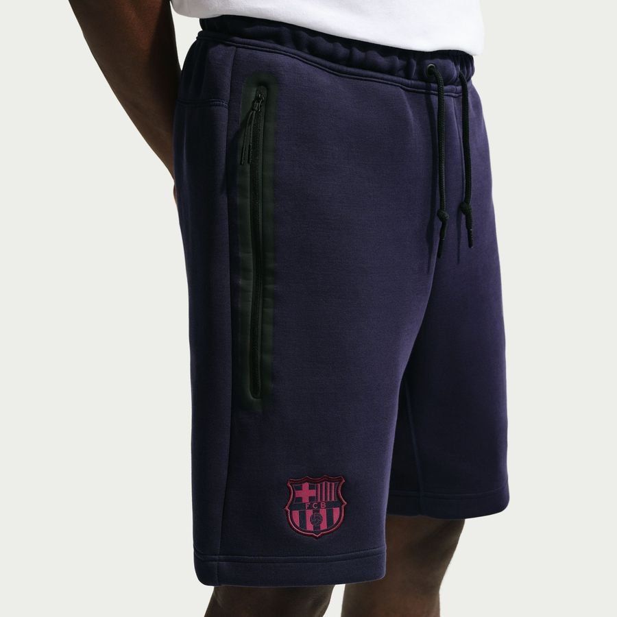 [EFKS] Barcelona Shorts Tech Fleece Blackened Blue/Mineral Yellow Uniform