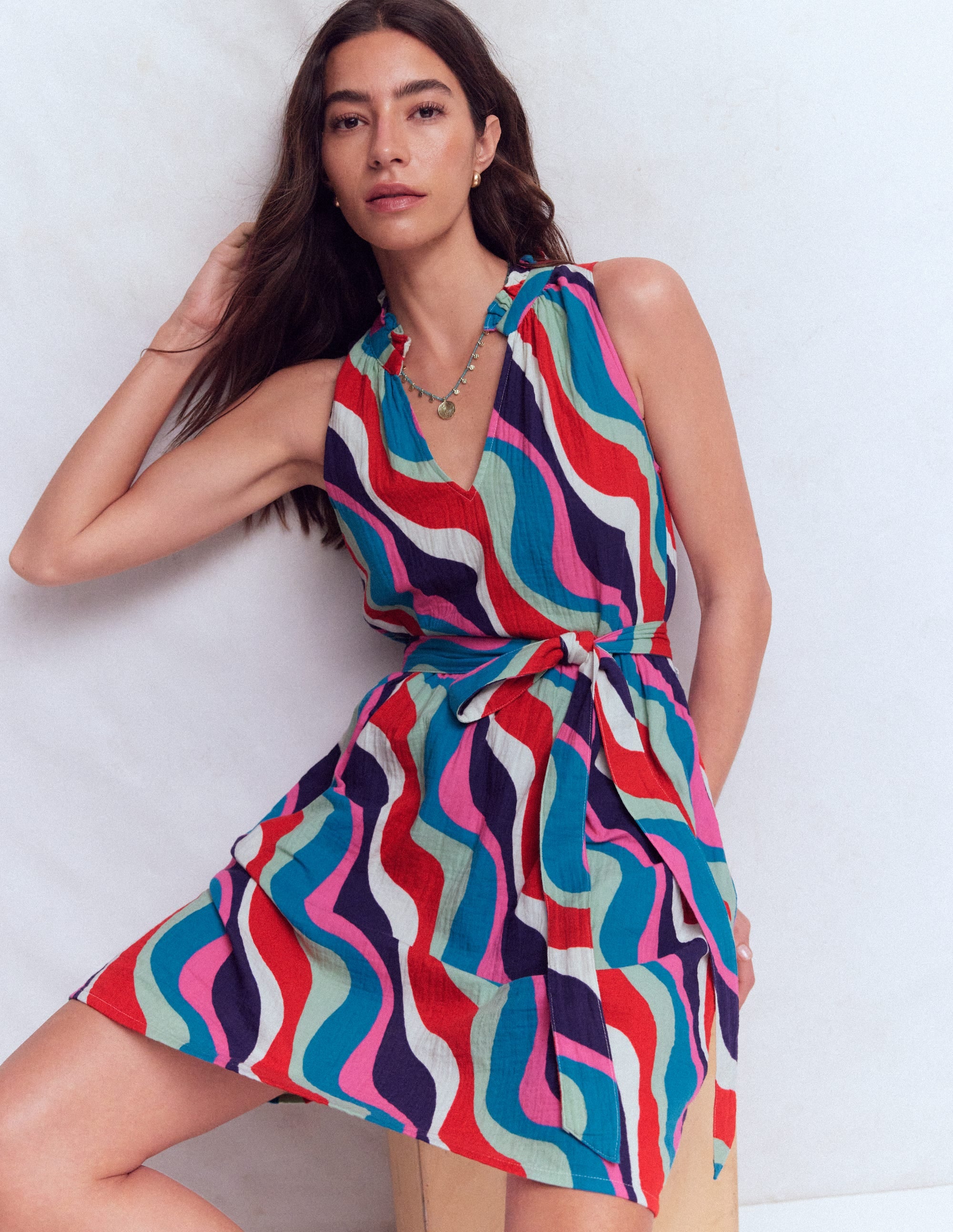 Viv Double Cloth Short Dress