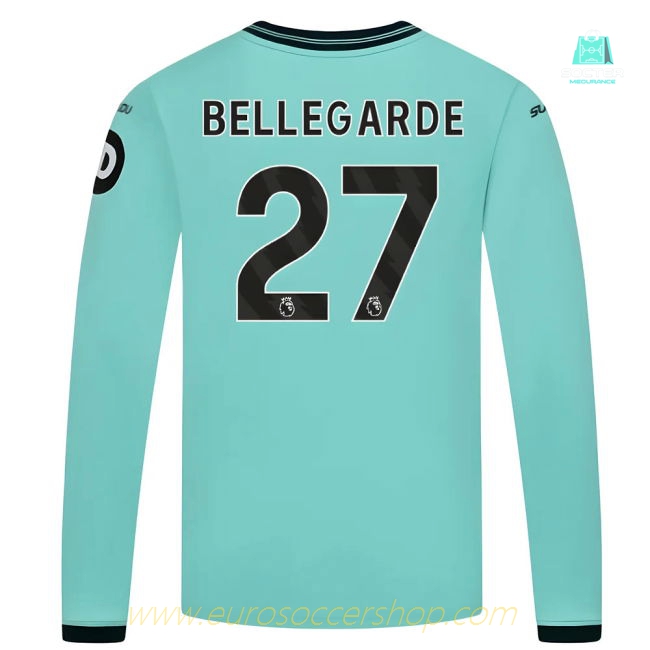 2025-2026 Wolves Long Sleeve Away Shirt (Kids) (Bellegarde 27)