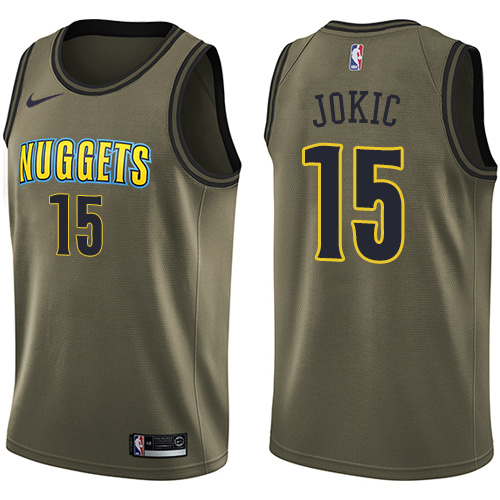 Superior Nuggets #15 Nikola Jokic 2024 Icon NBA Swingman Jersey Green