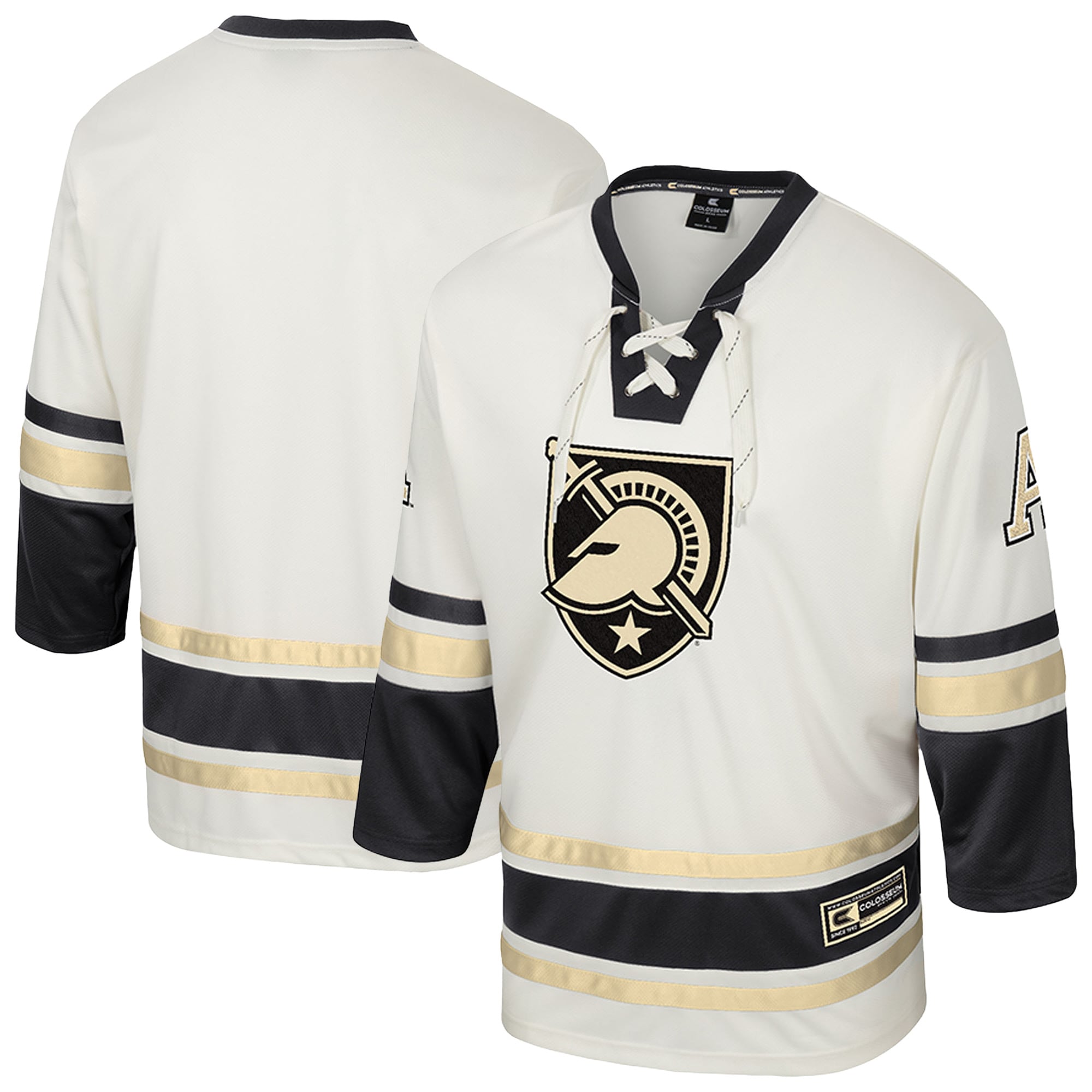 [NJP] Women's Army Black Knights Colosseum Puck Proud Fashion Hockey Jersey - Cream