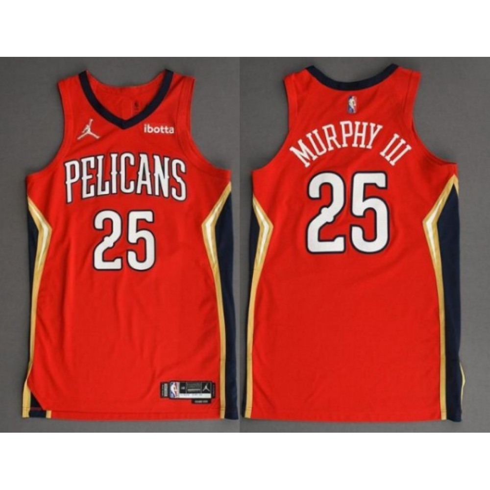 Fan Favorite Official Men's NO Pelicans #25 Trey Red Basketball Jersey