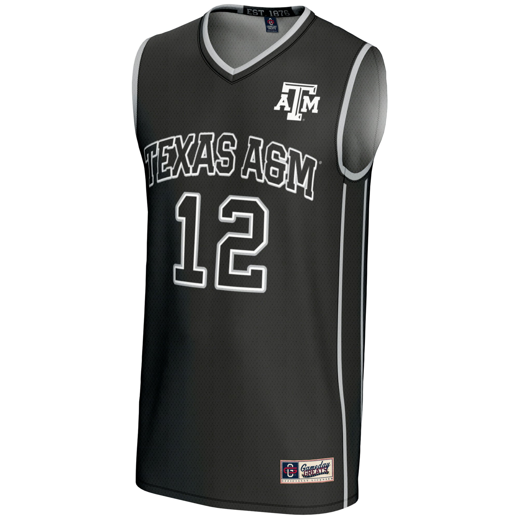[NJP] Texas A&M Aggies GameDay Greats Youth Basketball Lightweight Fashion Jersey - Black