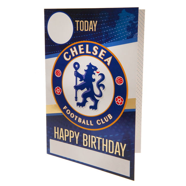 football shirt Chelsea FC Birthday Card With Stickers