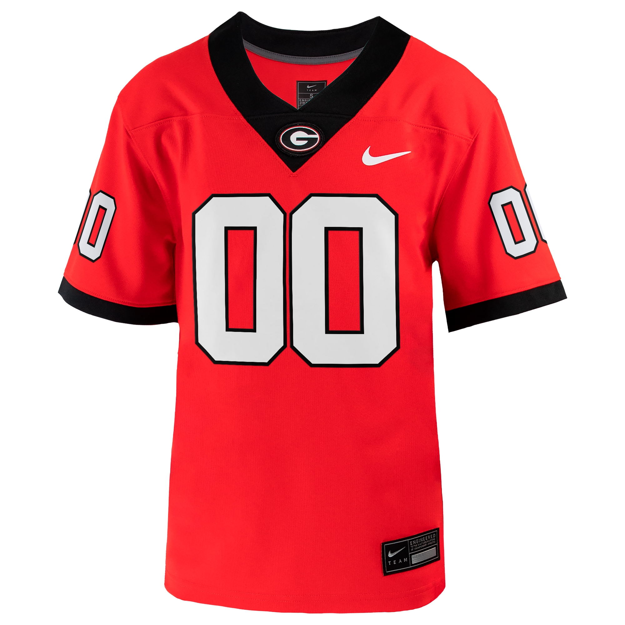 Georgia Bulldogs Youth Custom Football Game Jersey?�C Red
