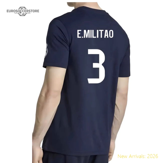 Performance 2025-2026 Real Madrid Us Tee (Navy) (E.Militao 3)