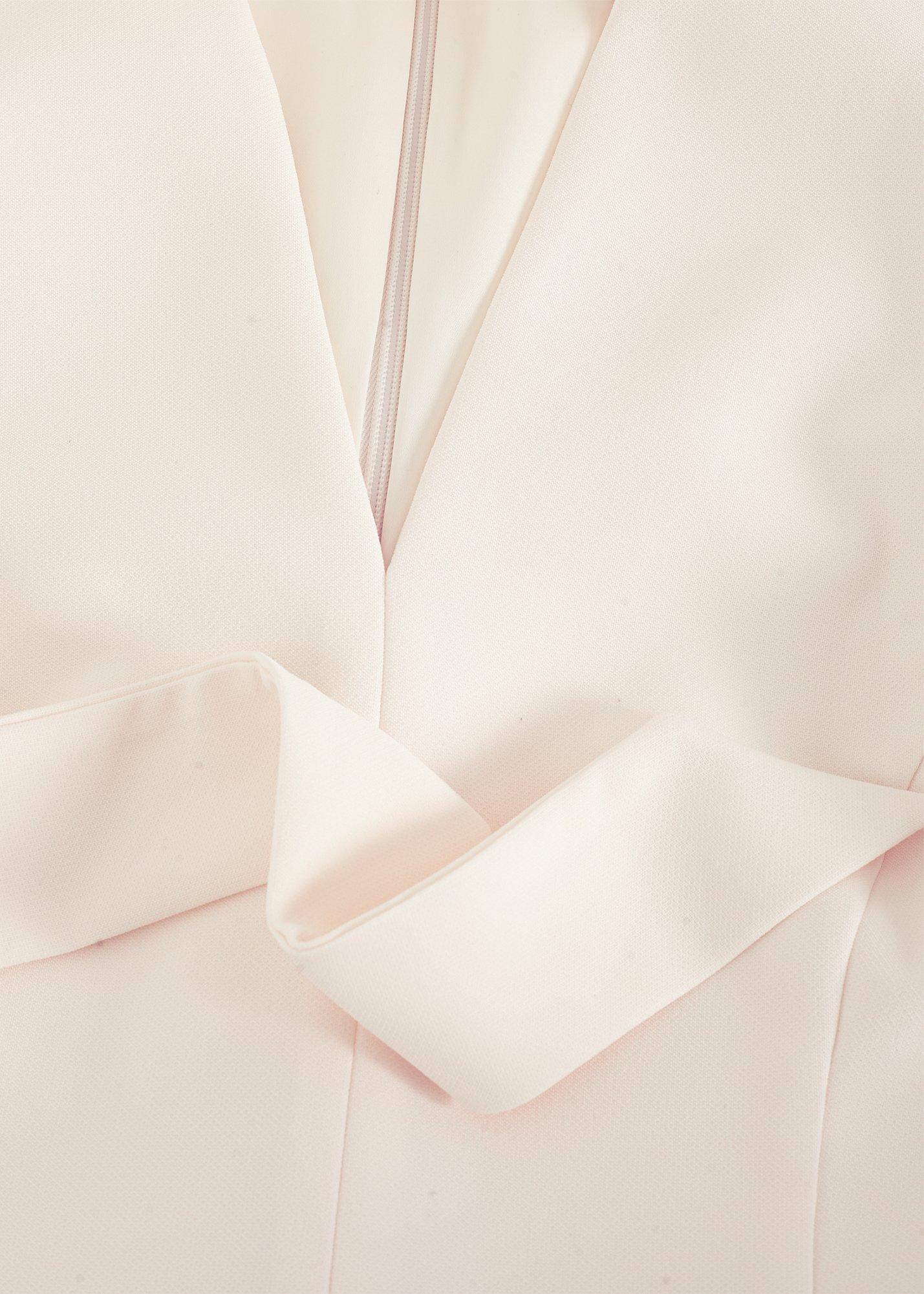 Pia Ivory Tailored Pleated Midi Dress