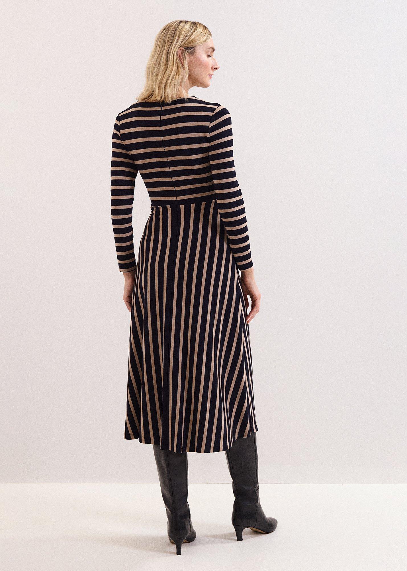 Petite Mia Stripe Midi Dress