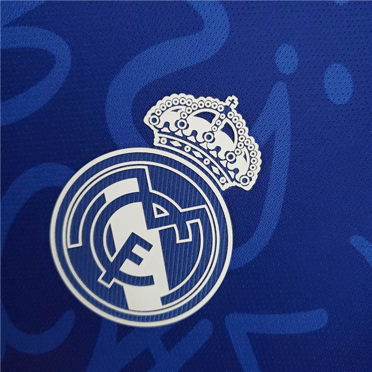 Professional Grade Real Madrid 21-22 Away Blue Soccer Jersey Football