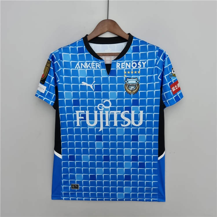 Kawasaki Frontale 2223 Home Blue Soccer Jersey Football Shirt -