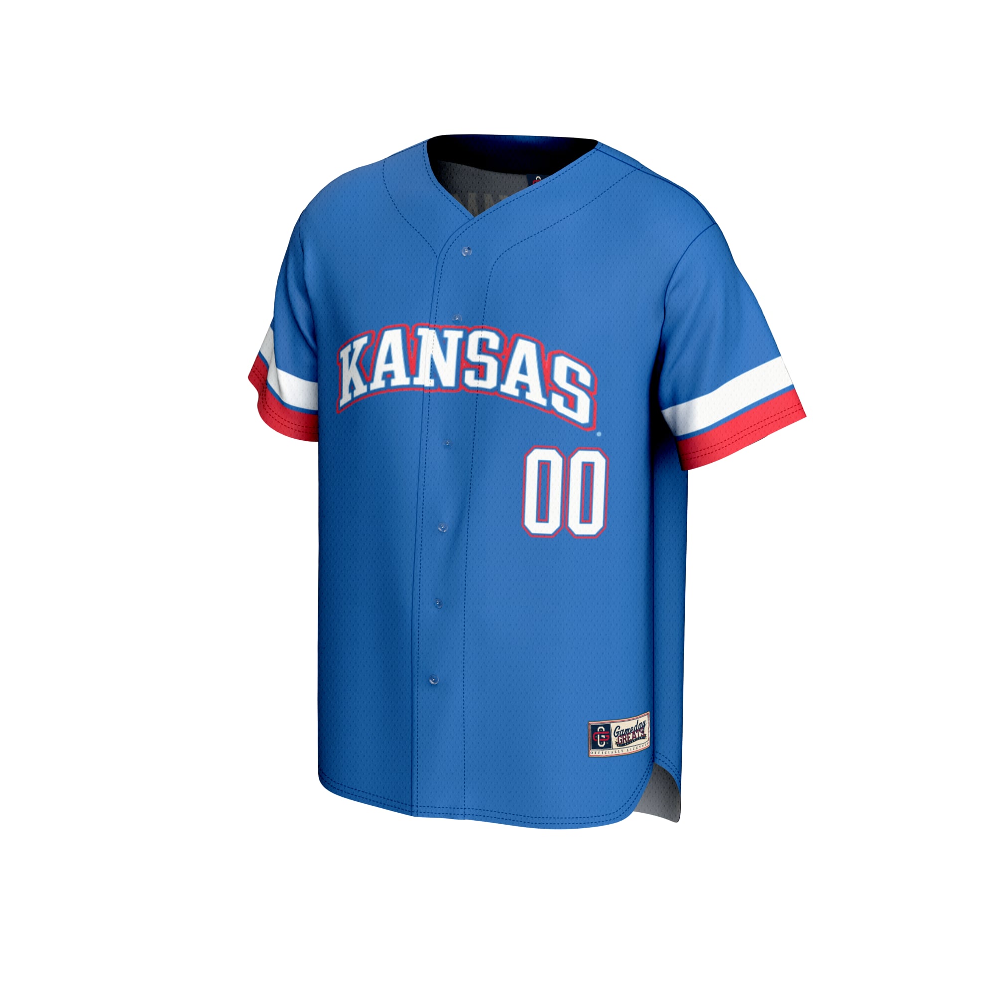 Kansas Jayhawks GameDay Greats Youth NIL Pick-A-Player Lightweight Baseball Jersey - Royal