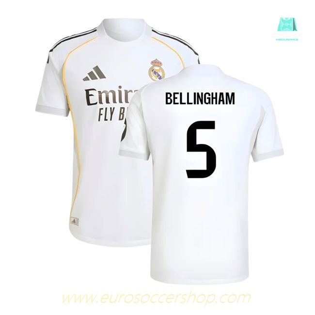 2025-2026 Real Madrid Authentic Home Shirt (Bellingham 5)