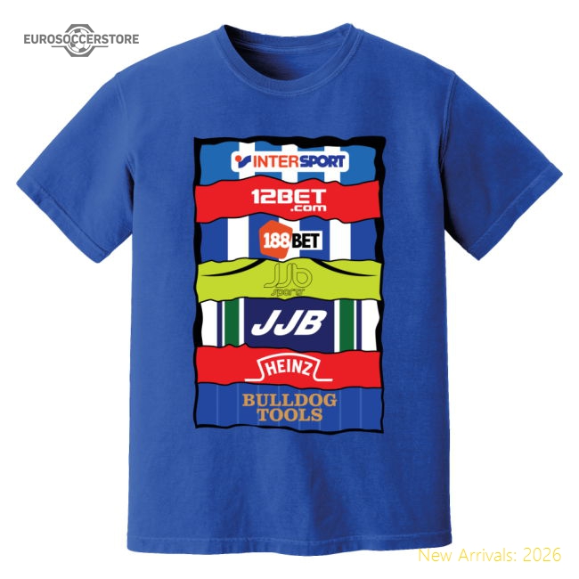 Official Wigan Sponsor History T-shirt (blue) - Premium Quality Baby