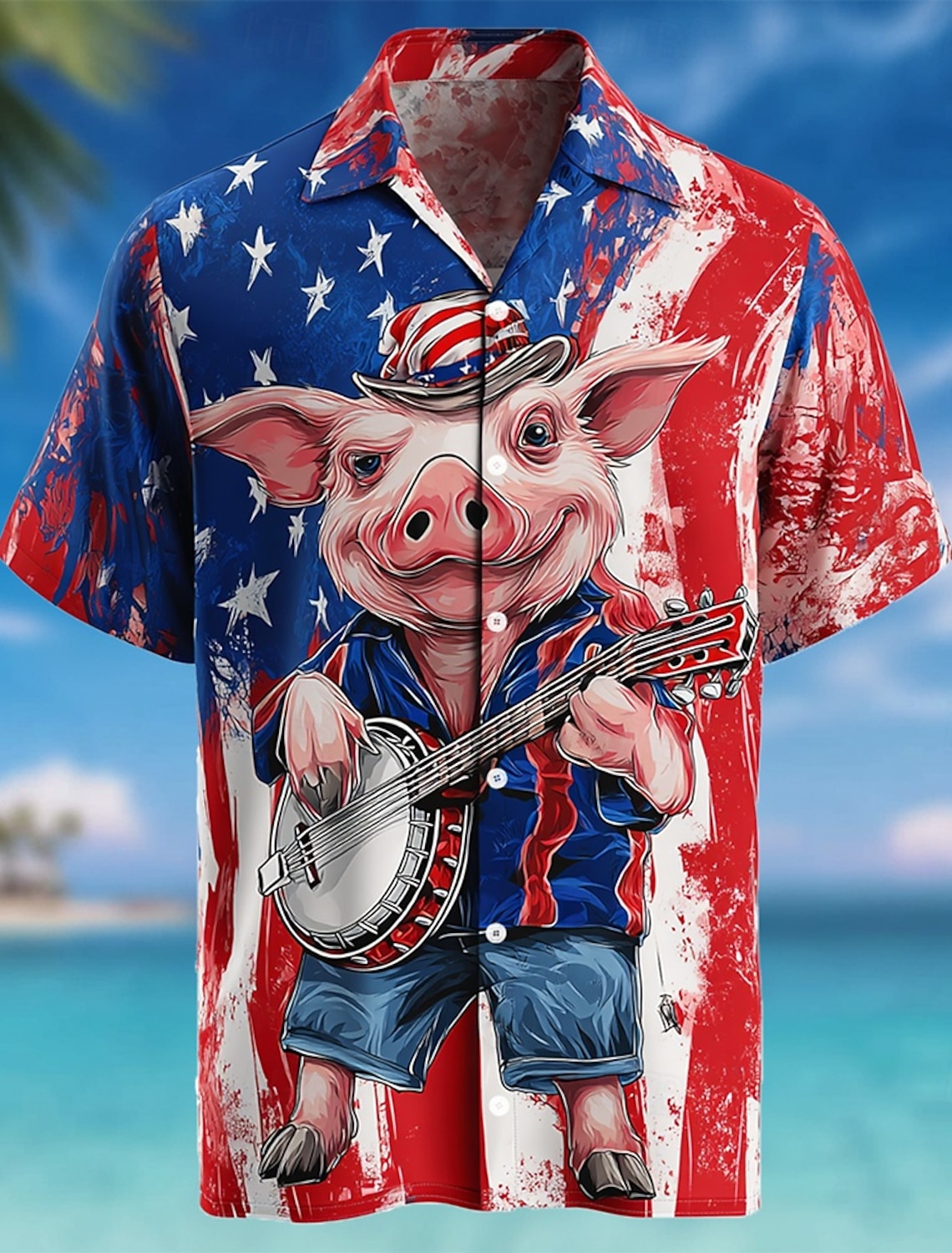 Independence Day Men's American US Flag 4th of July U.S. 250th Anniversary Patriotic Shirt Summer Shirt Button Up Shirt Short Sleeve Fashion Casual Holiday Summer Spring Turndown 3D Print Collared