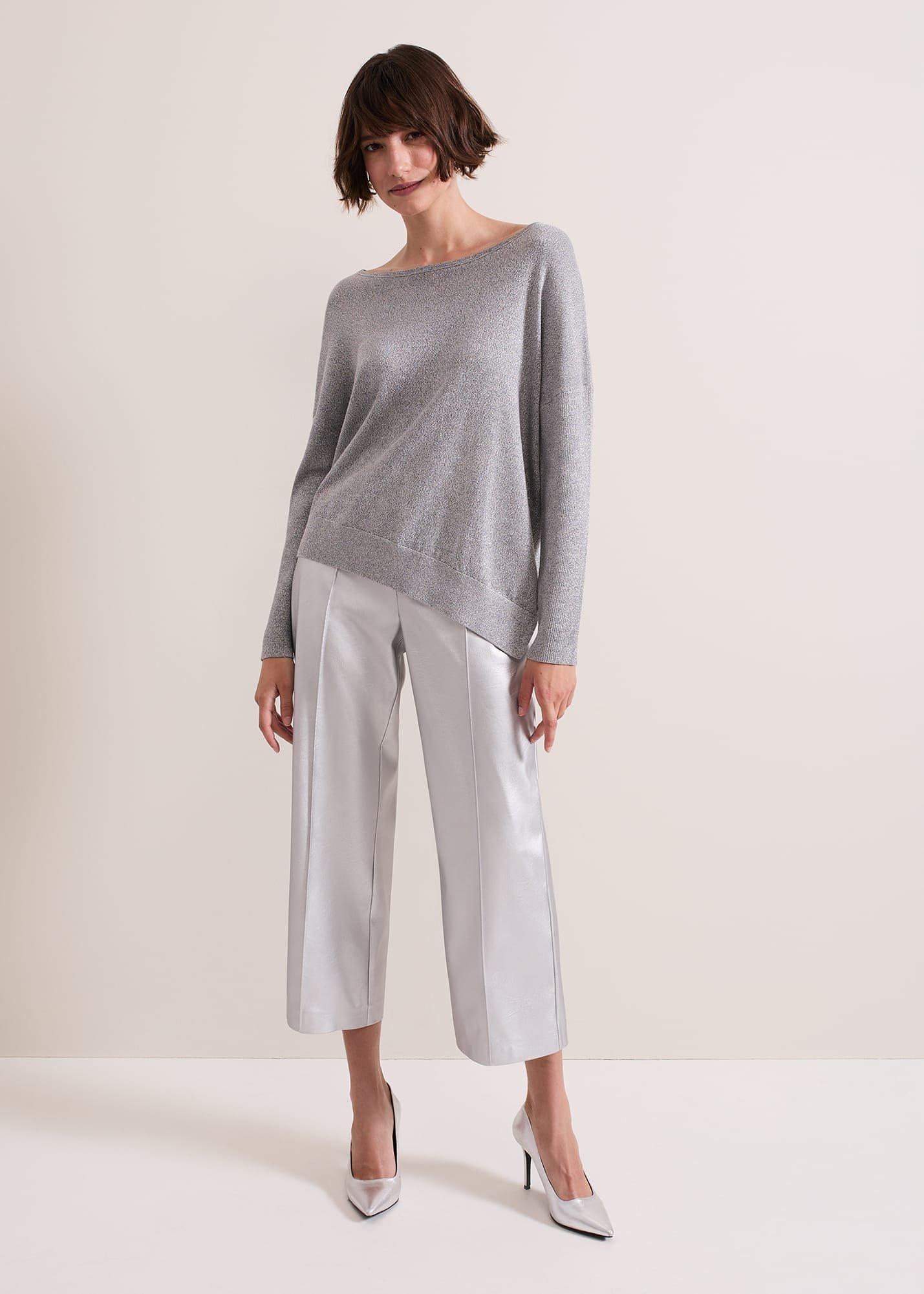 Sofia Silver Shimmer Asymetric Jumper