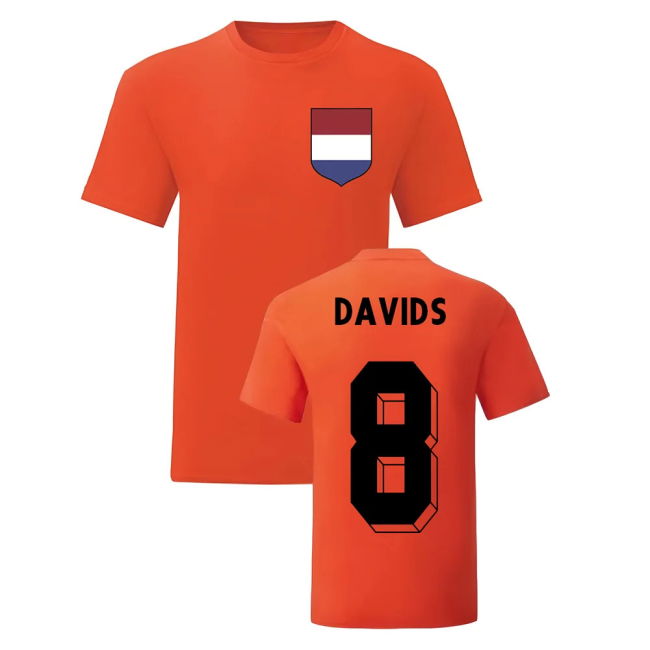 Edgar Davids Holland National Hero Tee\'S (Orange) Performance