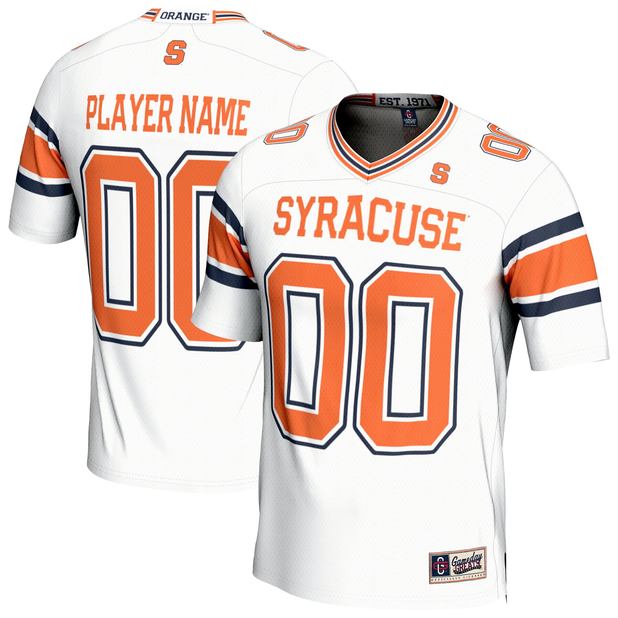 Syracuse Orange GameDay Greats Youth NIL Pick-A-Player Lightweight Collegiate Football Fashion Jersey - White