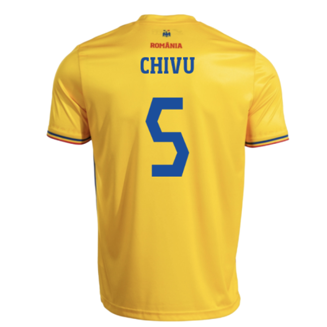Chivu 5 Game Replica Romania Home Supporter Kit (Adults)