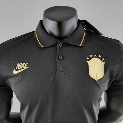 Modern 2022 Brazil Top Grade Football Jersey Black - Football Kingdom