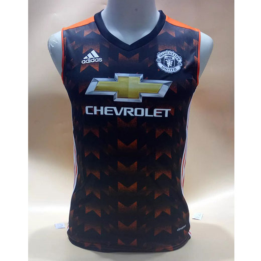 Performance Driven Man Utd Manchester United Black Orange 201718 Vest