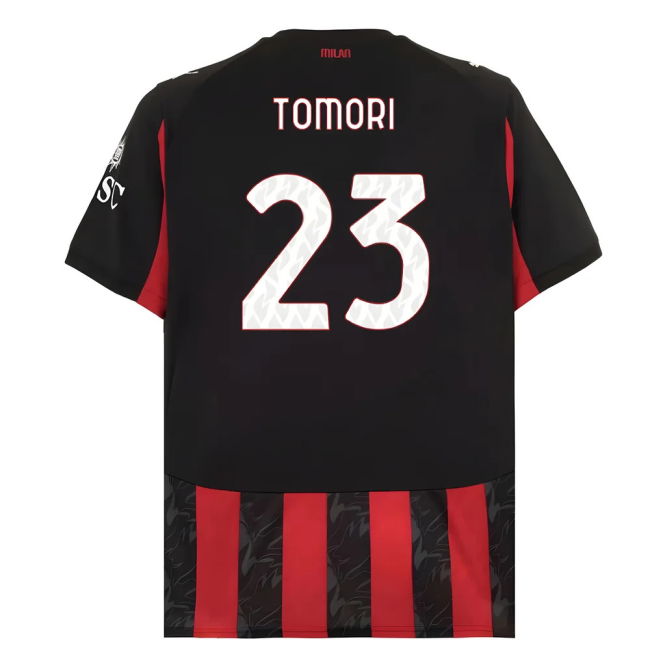 2025-2026 AC Milan Home Top Quality Shirt (Tomori 23) UV Protection