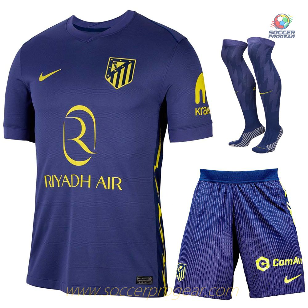 Atletico Madrid Away Youthren's Soccer Uniform Football Jersey 2025-26 Edition