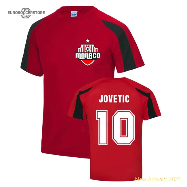 Stevan Jovetic As Monaco Sports Training Match Jersey (red)
