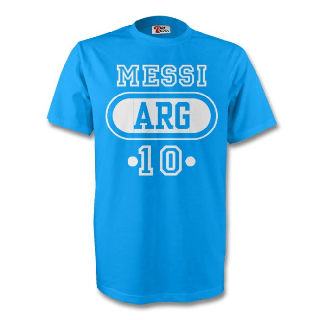 Top-Tier Fan-Favorite Lionel Messi Argentina Arg T-Shirt (Sky Blue) -