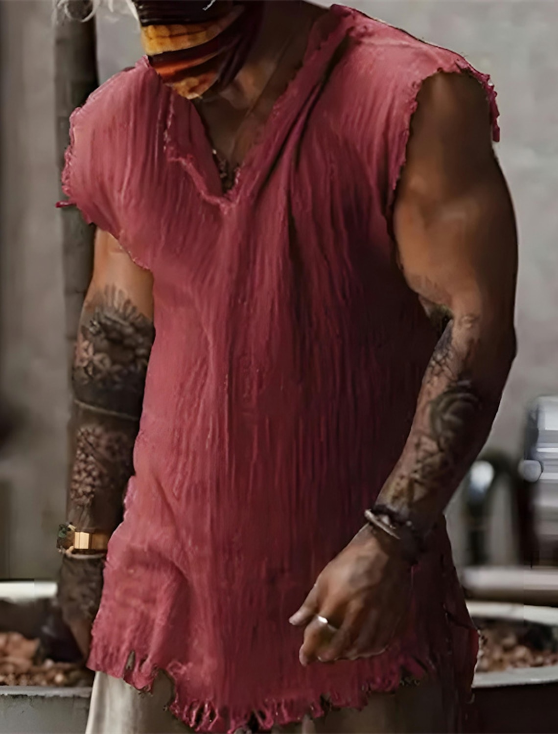 Men's Shirt Linen Viking Style Summer Beach Wear Plain Vacation