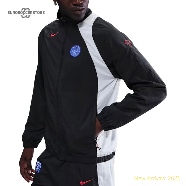 Best-Selling Match-Day 2025-2026 Psg T90 Track Jacket (Black)