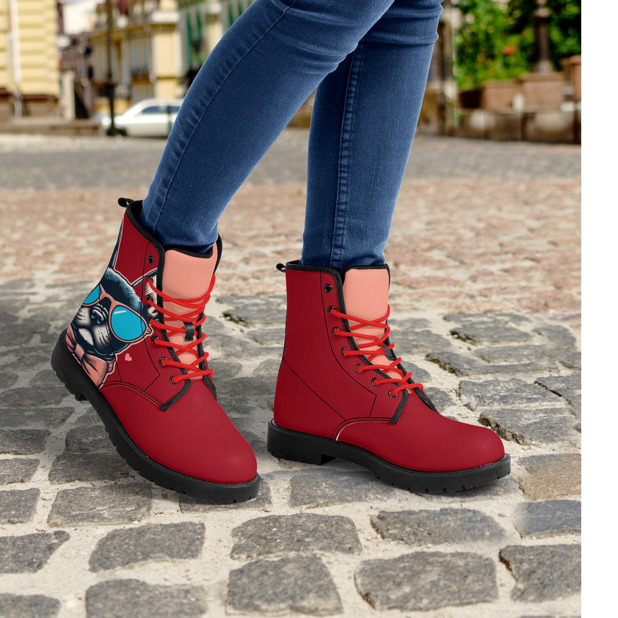 French Bulldog Roxy Leather Boots Useful Frenchie Gear