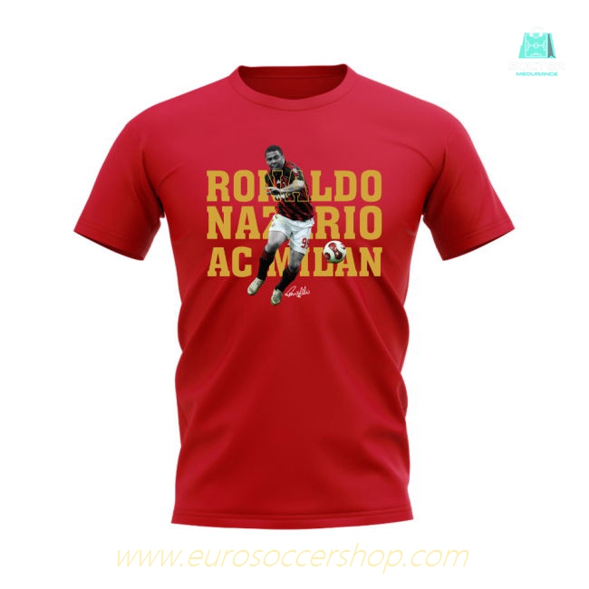 Ronaldo Nazario AC Milan Player Tee (Red)