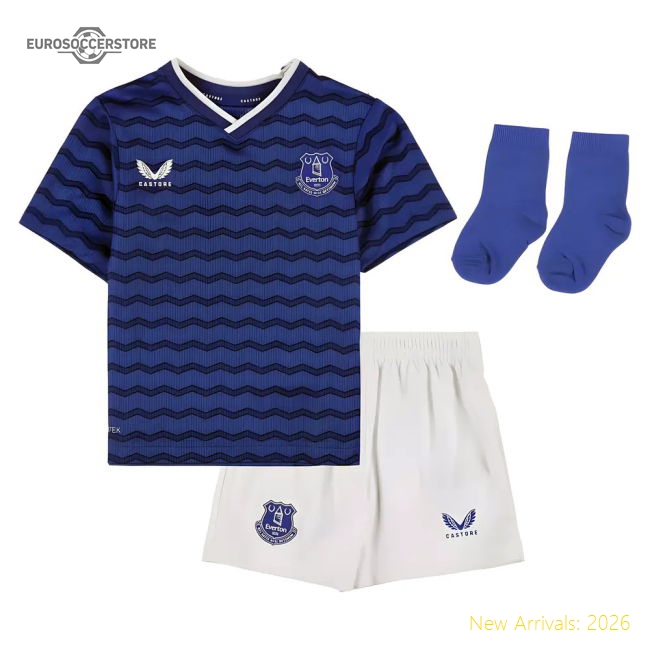 Everton 2025-2026 Home Baby Kit Fan Edition In Multiple Adult Sizes