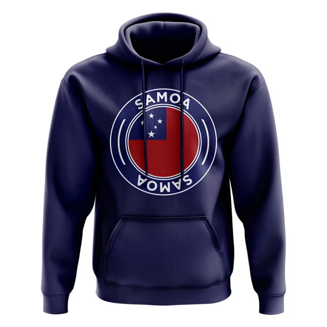 High Samoa Football Badge Hoodie (Navy) High Team Quality